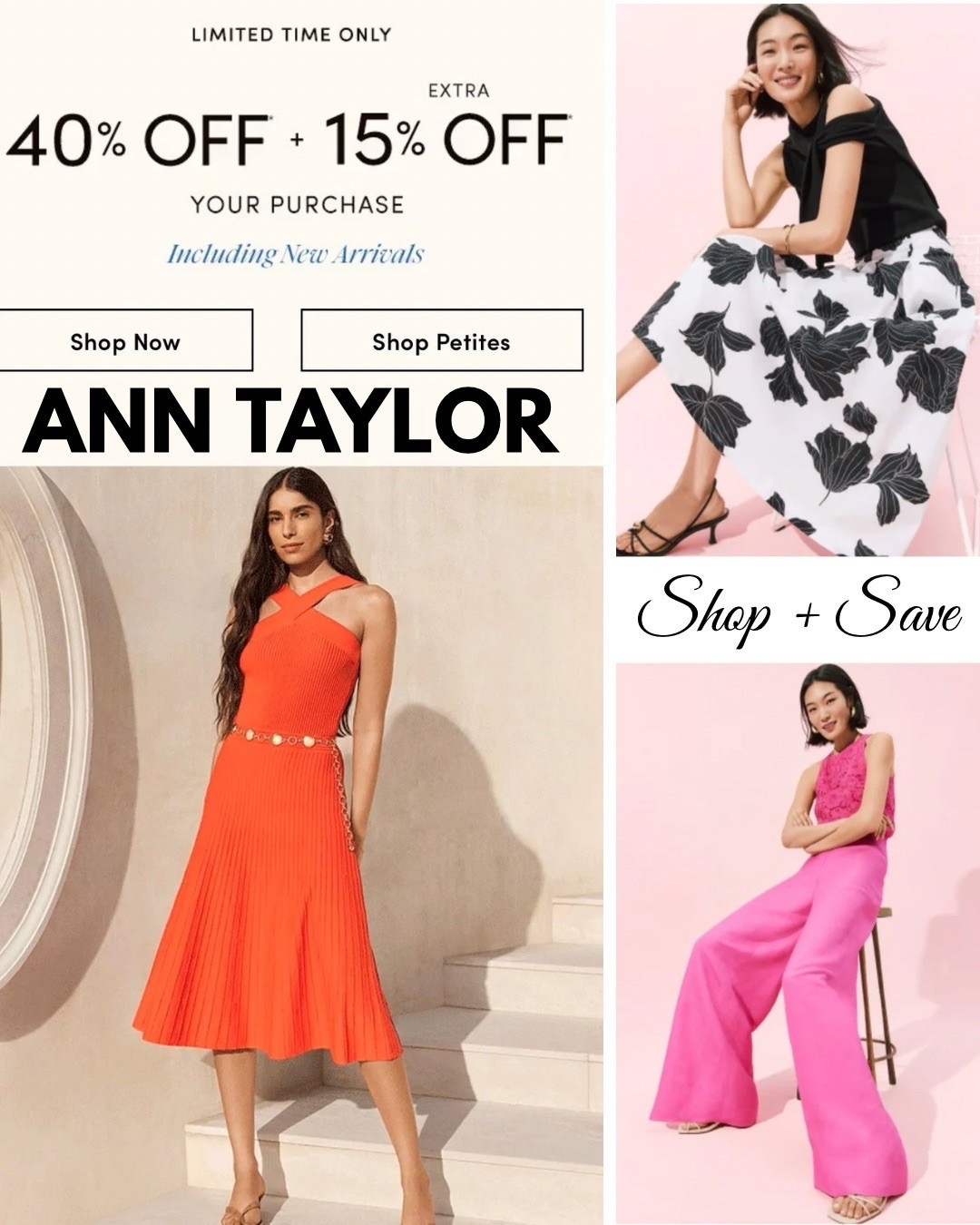 Memorial Day SALE has begun at Ann Taylor ‼️ SAVE 40% off your favorite looks and an additional 15% OFF!! They sell Petite sizing too !!! #LTKPetite

#LTKootd #LTKSaleAlert #LTKWorkwear
#LTKdayinmylife #LTKgrwm #LTKSeasonal

https://liketk.it/6dPyi