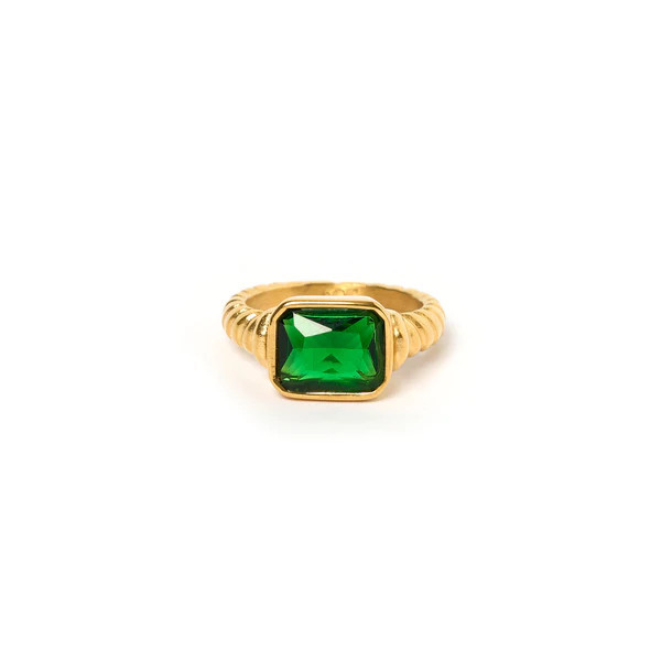 Cleopatra Gold and Emerald Ring | Arms Of Eve