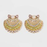 SUGARFIX by BaubleBar Crystal Embellished Seashell Stud Earrings - Clear | Target