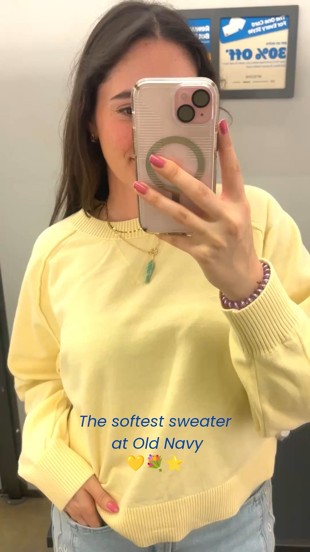 The softest sweater for spring right now at Old Navy! I was drawn in because of the beautiful butter yellow color but stayed for the insanely soft material. Sized up one size to an L for a slouchier fit. It comes in regular, petite & tall too! #spring #sweater #oldnavy #butteryellow

#LTKSpringSale