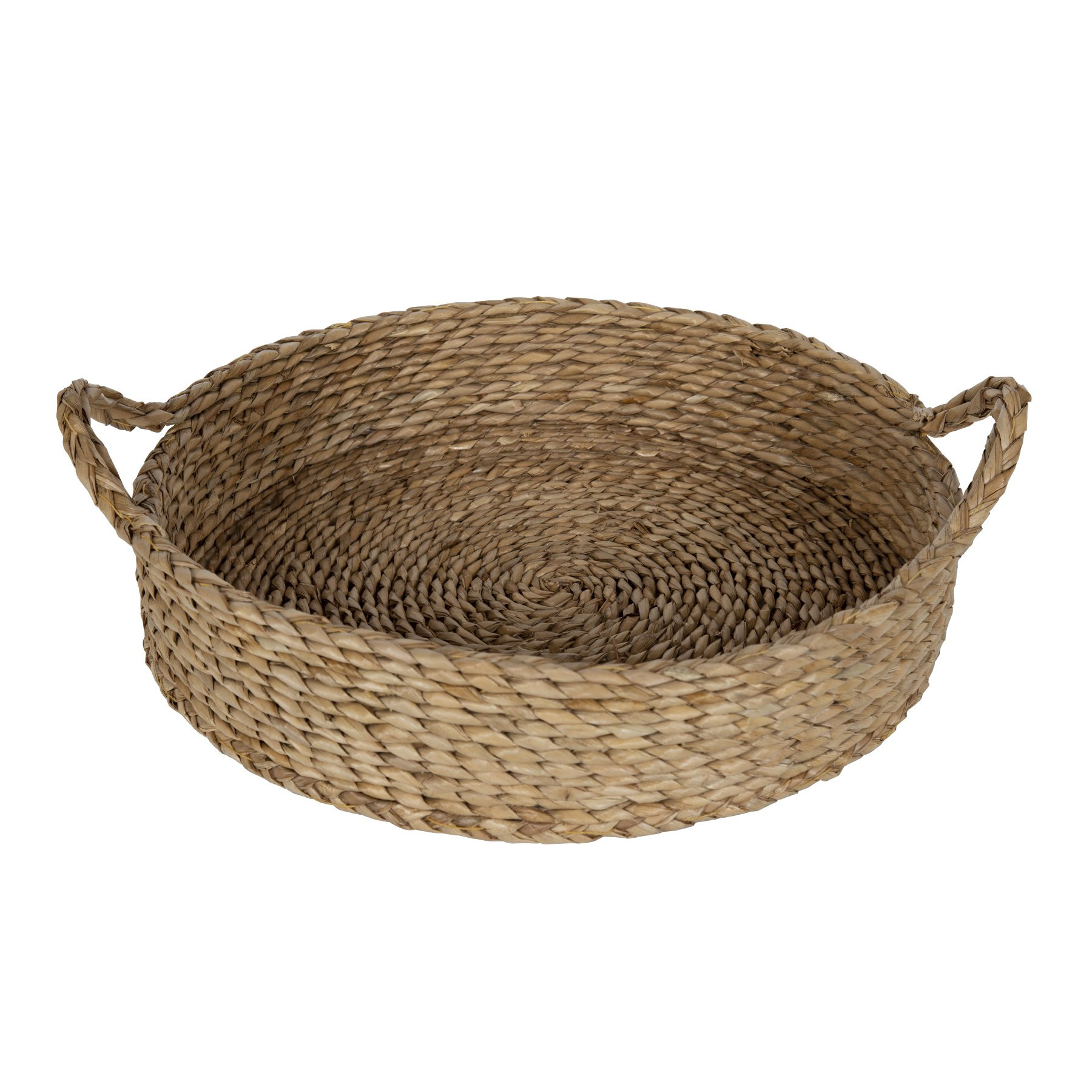 Better Homes & Gardens 16" Round Natural Colored Water Hyacinth Woven Tray | Walmart (US)