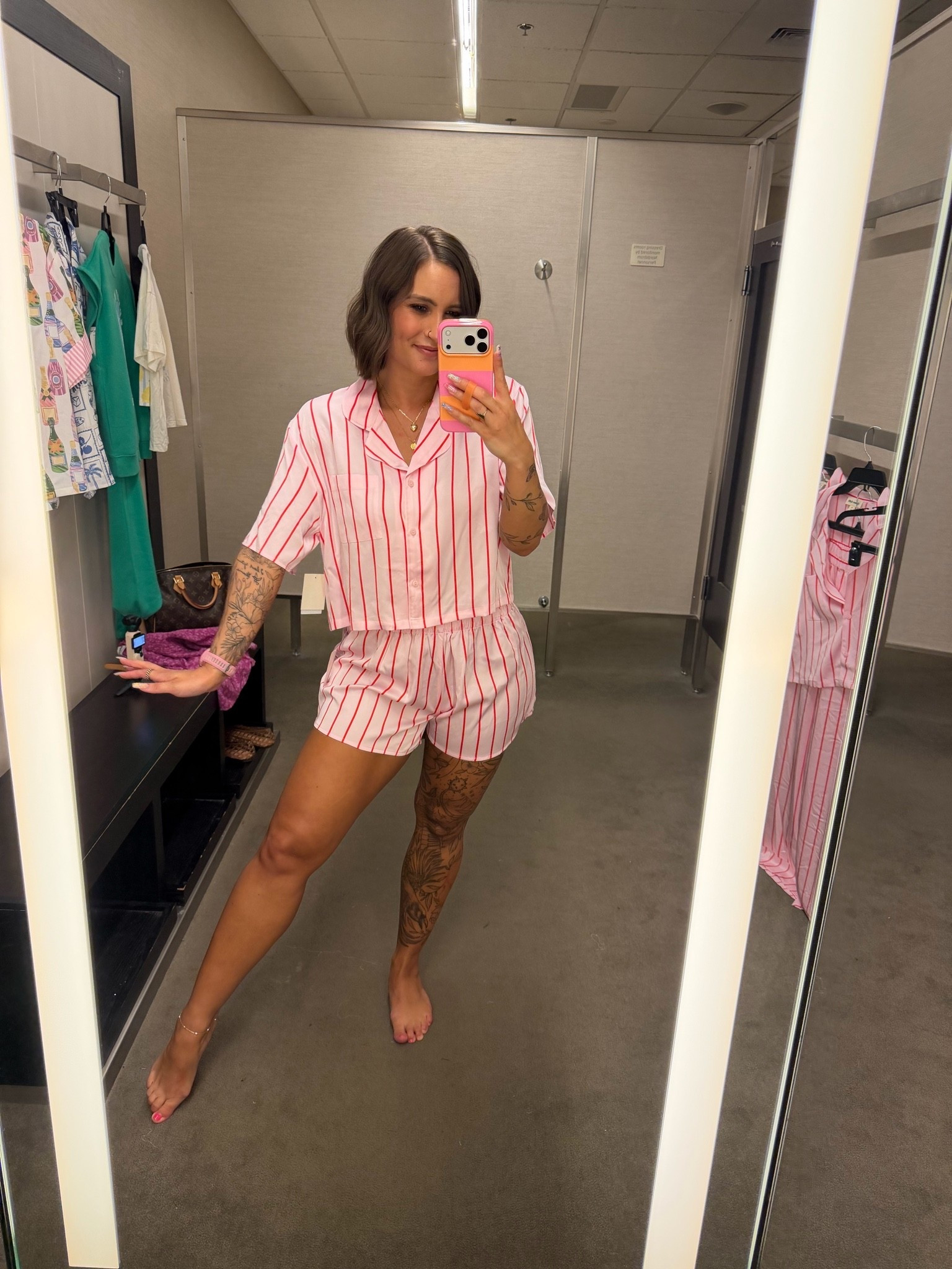 How fun are these pajamas? A thin silky material. I’m wearing a small.

#LTKSaleAlert #LTKHome #LTKSeasonal