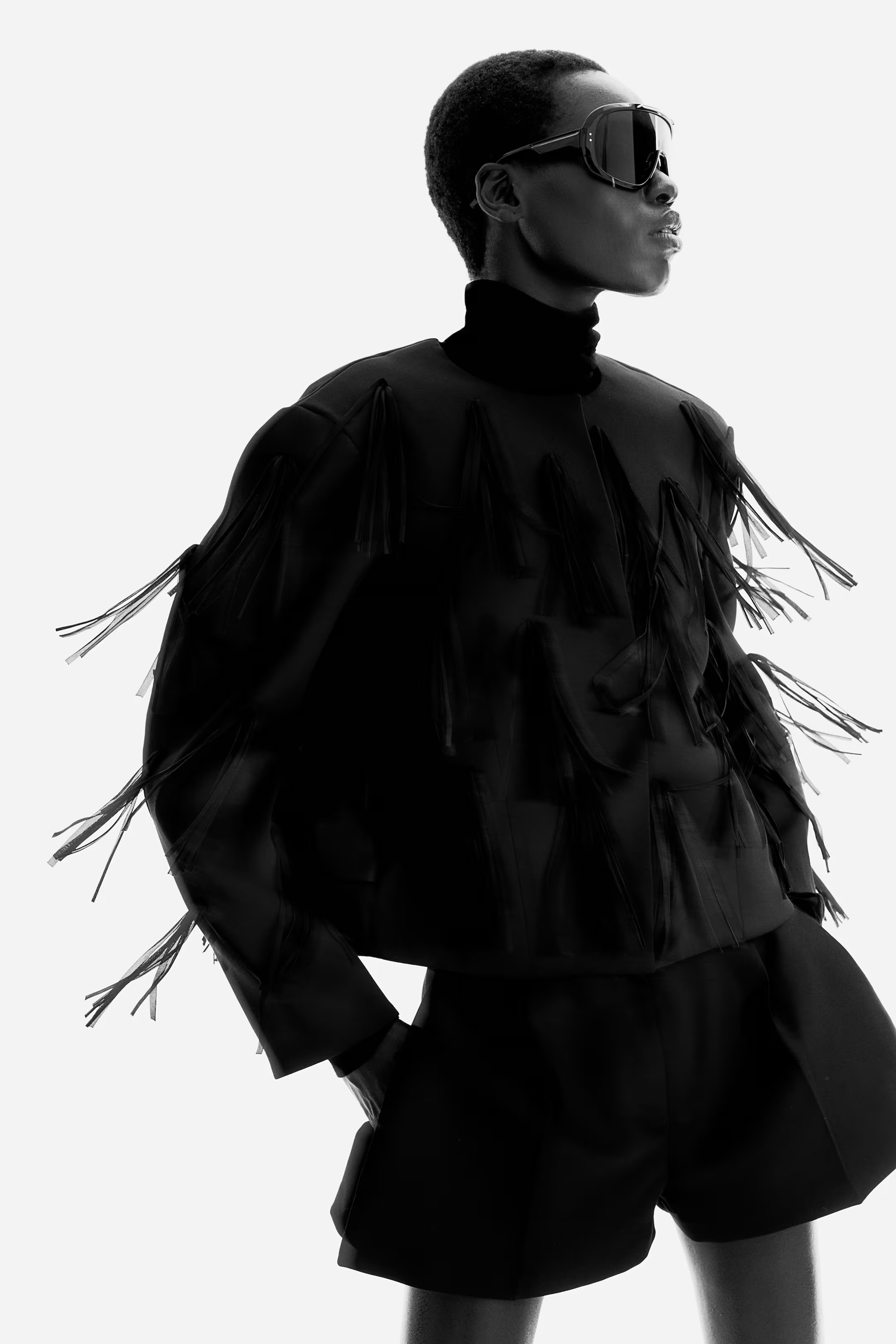 Fringed jacket - Black - Ladies | H&M GB | H&M (UK, MY, IN, SG, PH, TW, HK)