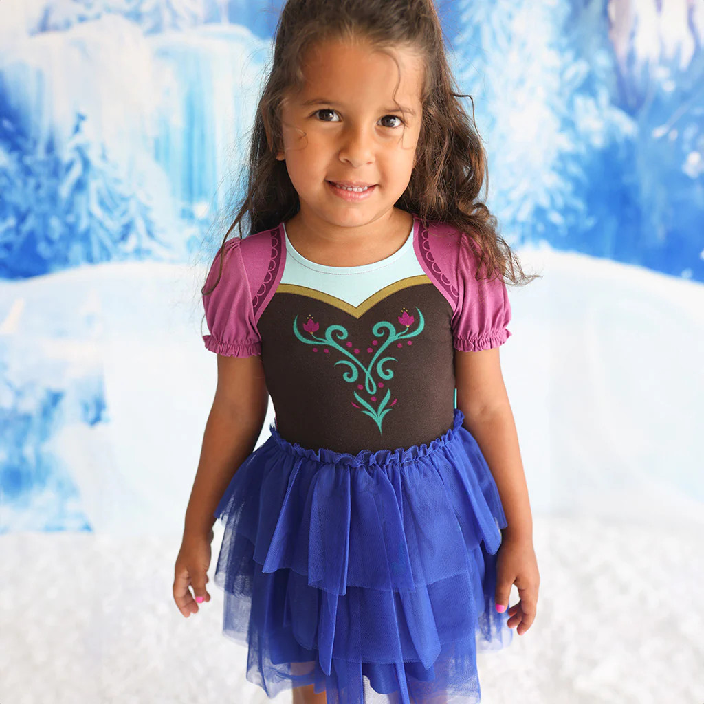 Blue Girl Toddler Tulle Dress | Disney Frozen Anna | Posh Peanut