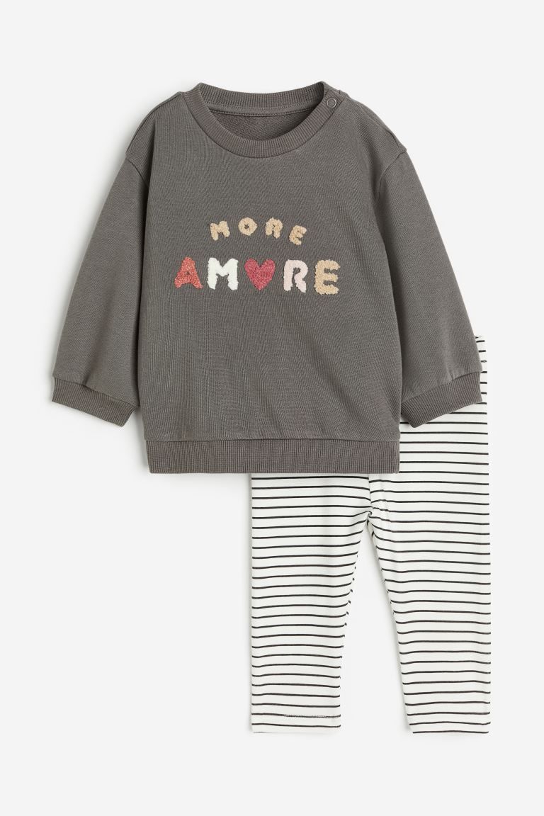 2-piece Printed Cotton Set | H&M (US)