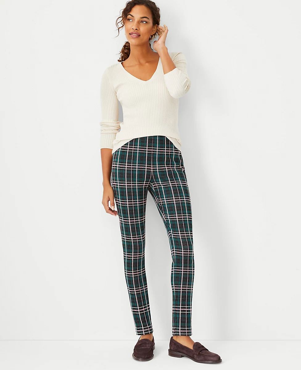 The Plaid Side Zip Legging | Ann Taylor (US)