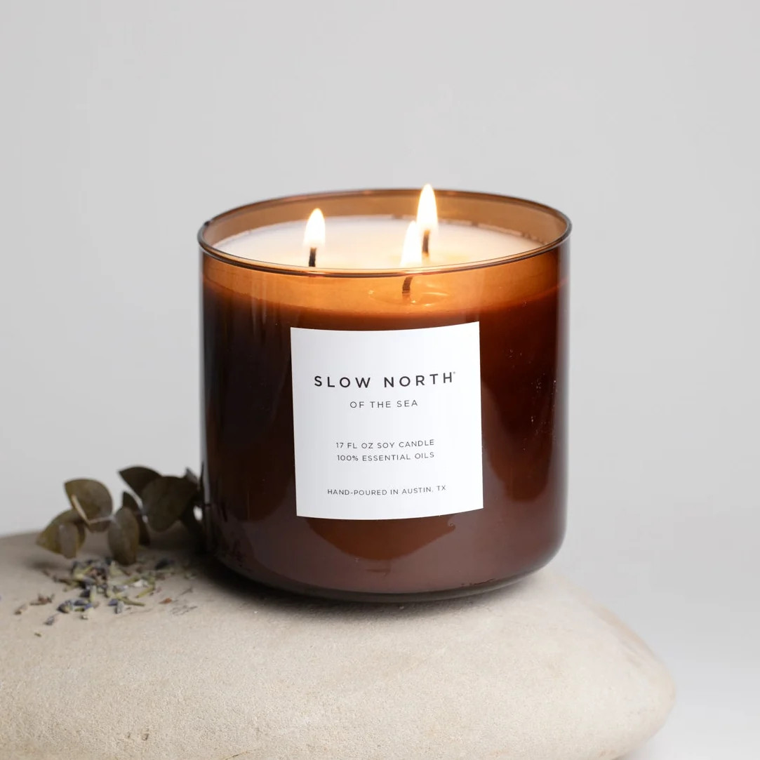 Of The Sea (Eucalyptus + Lavender + Peppermint) - Signature 3-Wick Candle | Slow North