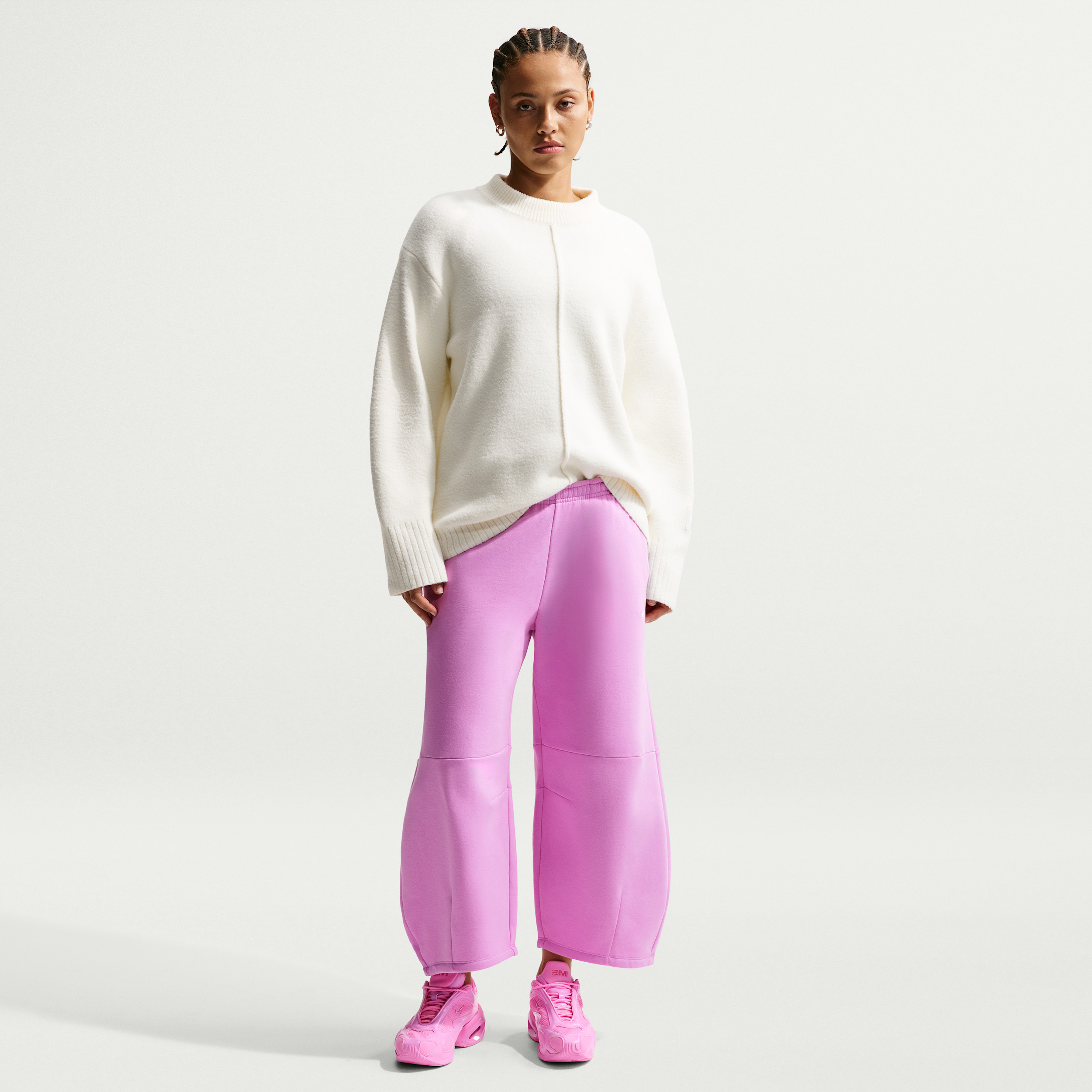 Women's Nike Sportswear Phoenix Fleece Loose Mid-Rise Barrel Pants in Purple | IM7474-503 | Nike (US)