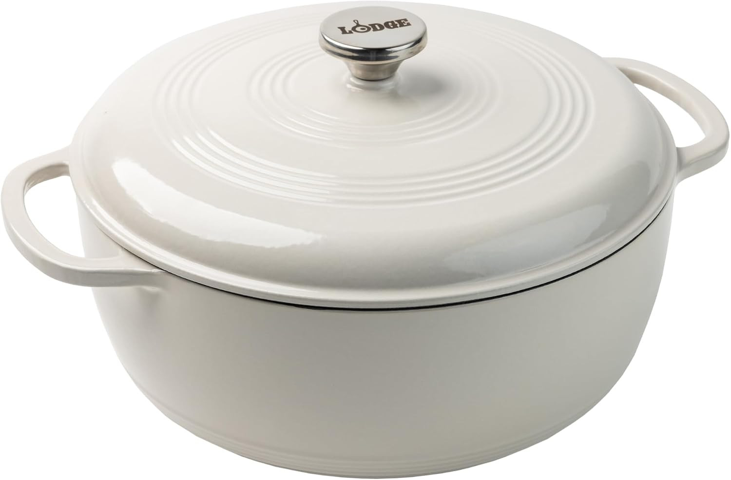 Lodge Enameled Cast Iron Dutch Oven, 7.5 Quart, Oyster | Amazon (US)