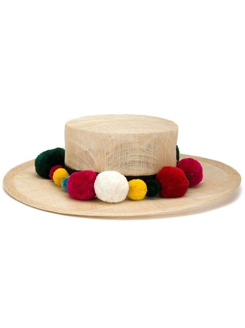 Natasha Zinko pom pom embellished hat | FarFetch Global