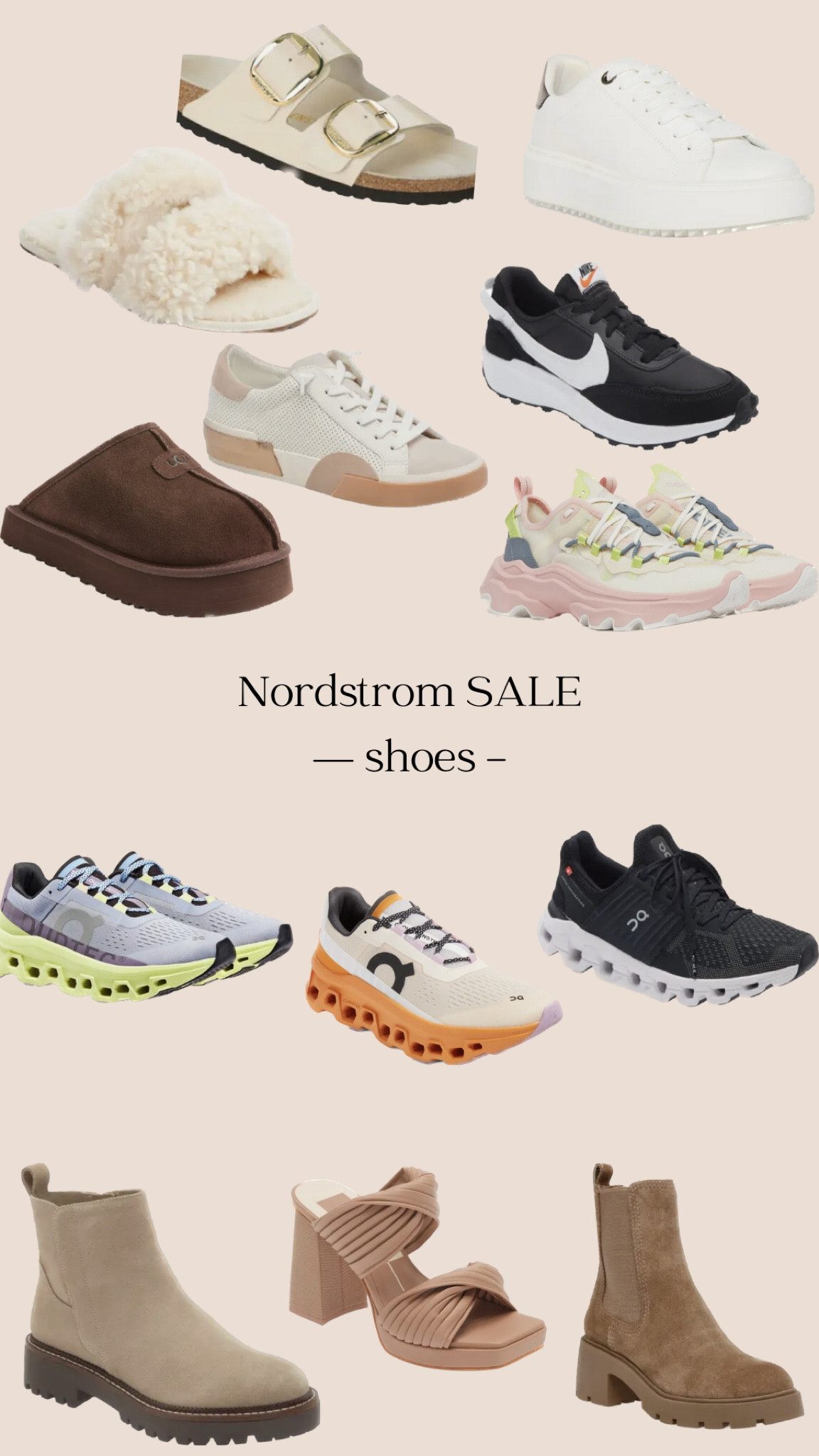 Nordstrom sale shoes that I’m loving! On cloud swift and monster running shoes, sneakers, Uggs (platform and sandal slippers), Birkenstock sandals, dolce vita heels, Nike, Sorel, white sneakers, boots, booties

🚨If you don’t have access to shop yet, save them in your wishlist

#LTKshoecrush #LTKxNSale #LTKsalealert
