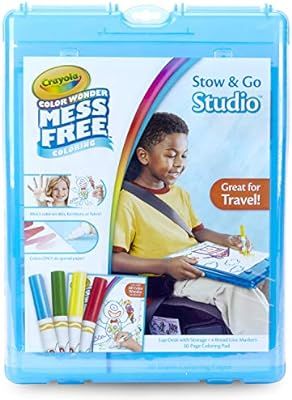 Crayola 75-2580 Color Wonder Stow & Go, Mess Free Coloring, Gift for Kids, 34Piece, Blue | Amazon (US)