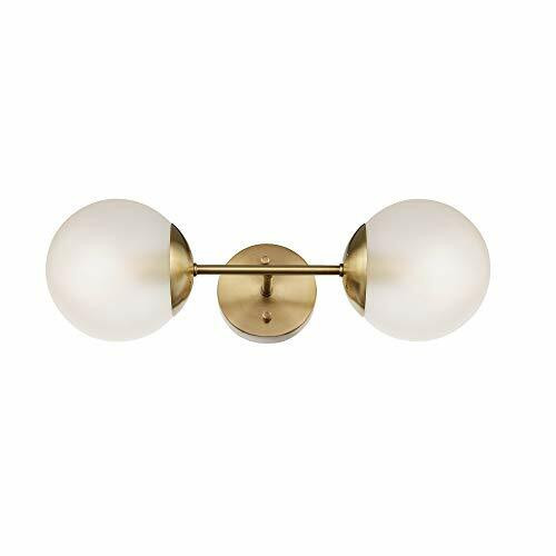 Globe Electric Celestia 2-Light Wall Sconce Matte Brass Frosted Glass Shades 58219517260 | eBay | eBay US