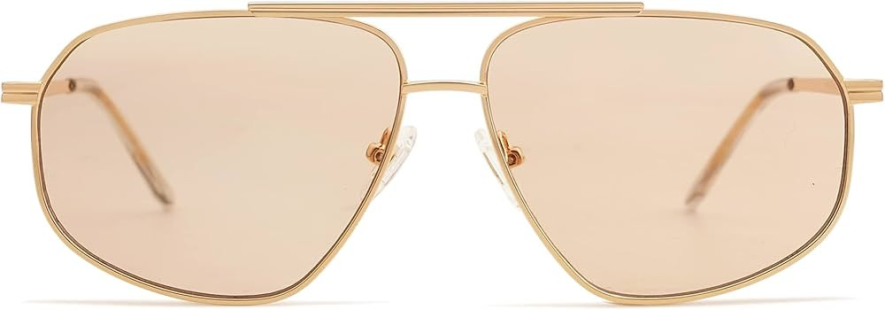 SOJOS Classic Retro Hexagonal Aviator Sunglasses for Women Men Vintage Polygon Sunnies SJ1200 | Amazon (US)