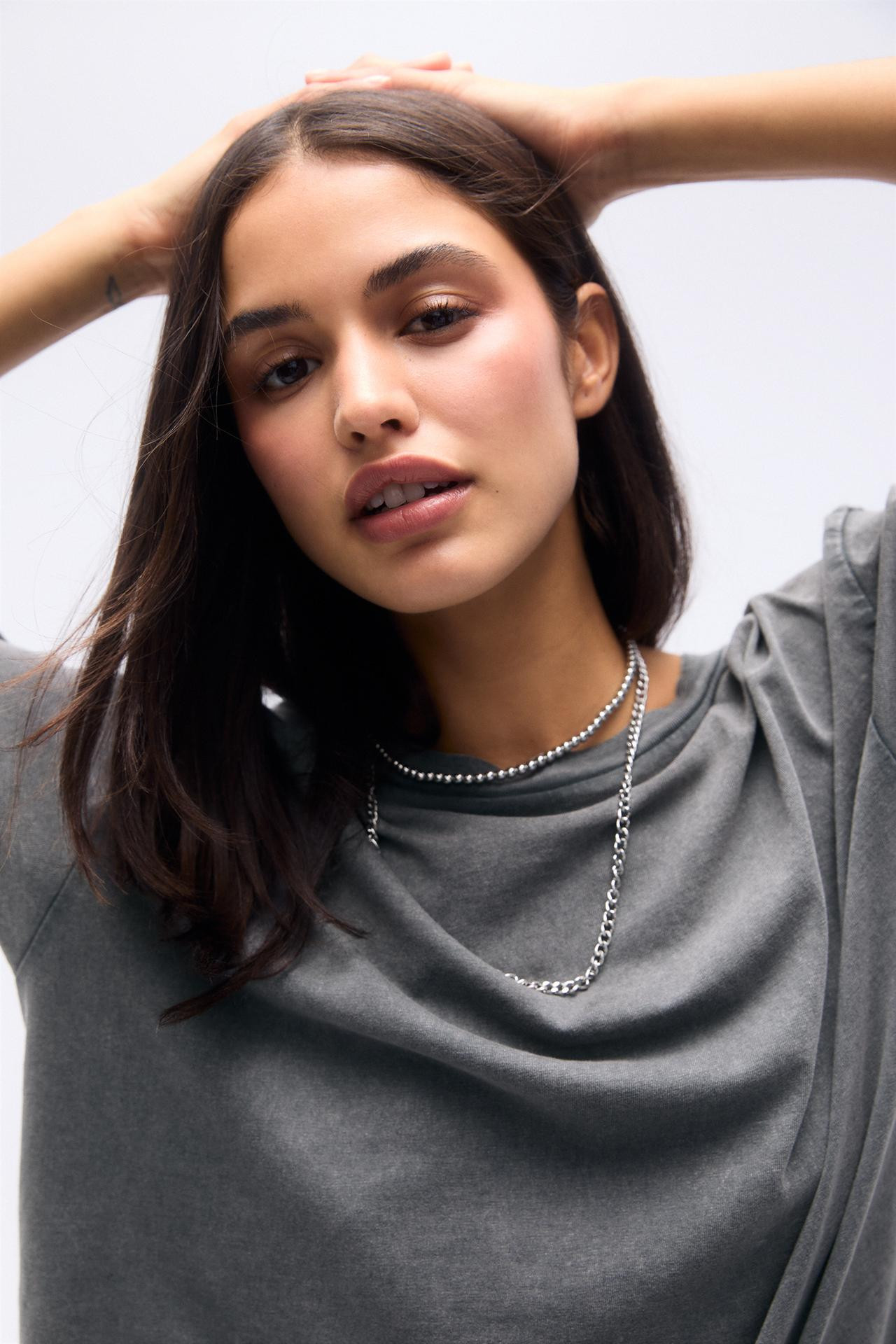 T-shirt oversize basique manches courtes | PULL and BEAR FR