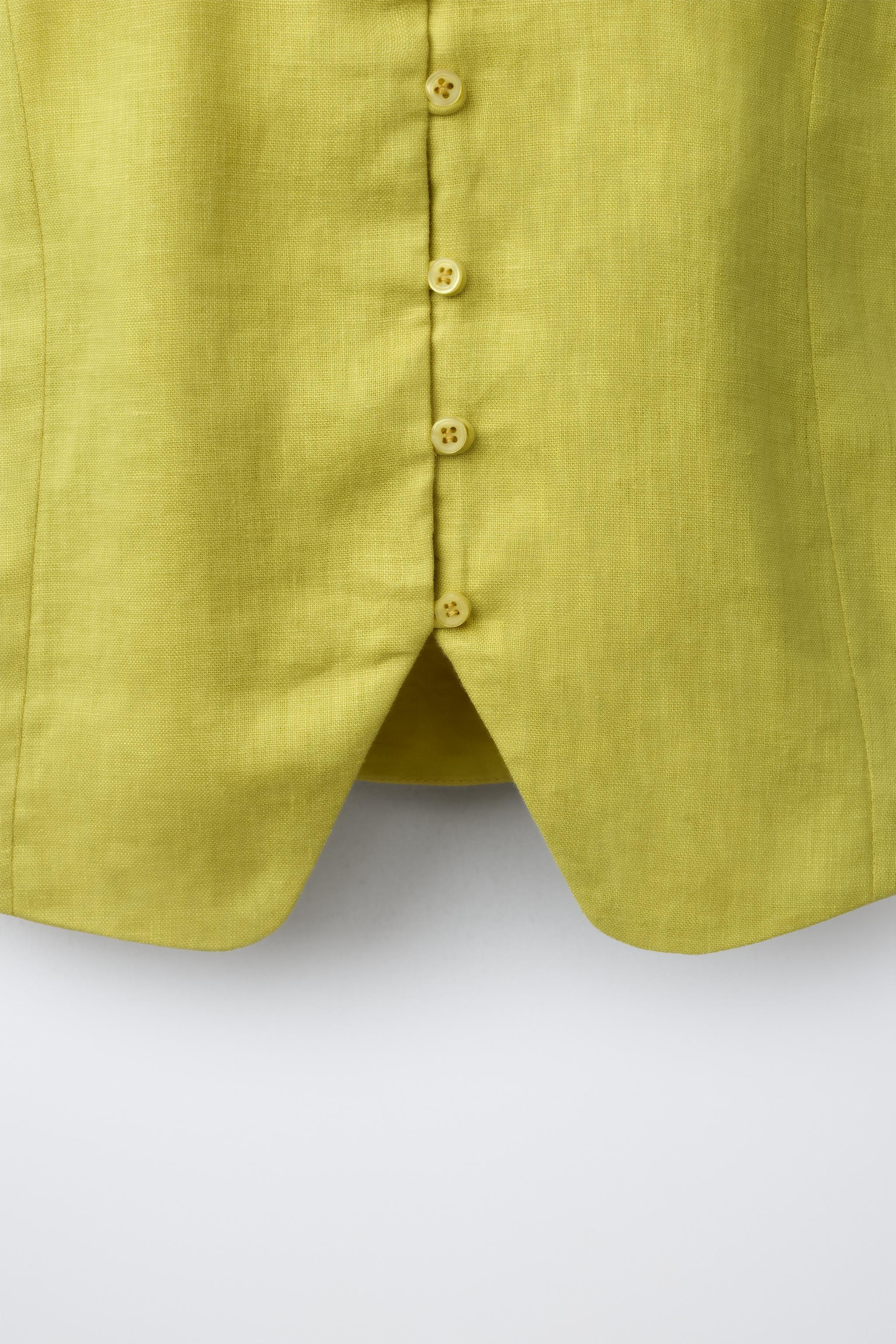 100% LINEN HALTER TOP | Zara US