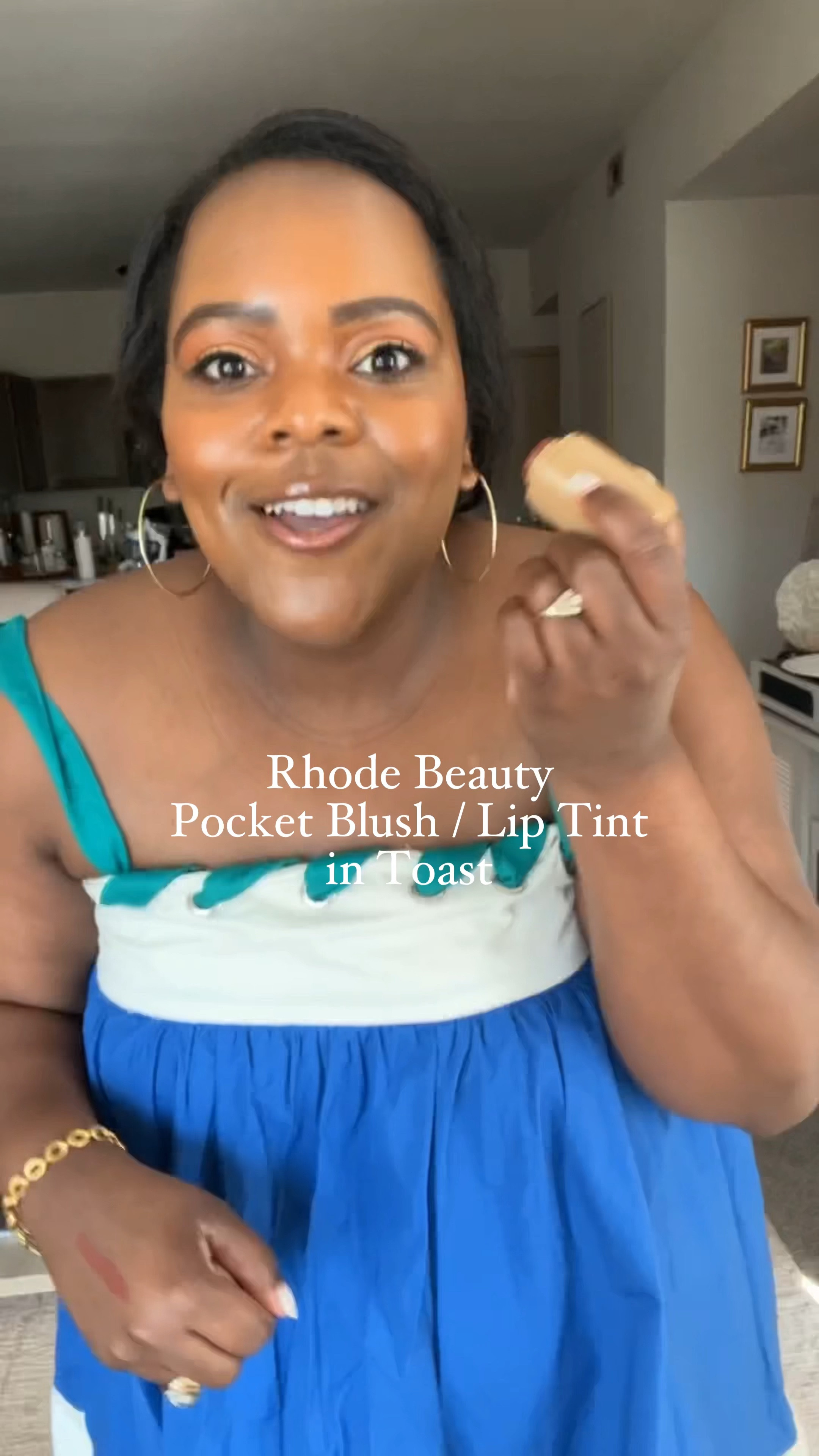 Trying out the viral Hailey Bieber Rhode Beauty pocket blush and lip tint in the shade Toast! Love the neutral look and how easy it is to blend. 10/10 recommend! 

#LTKFindsUnder50 #LTKVideo #LTKBeauty