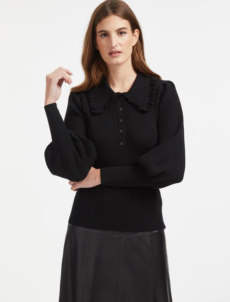 Tallulah Wool Jumper - Black | Cefinn