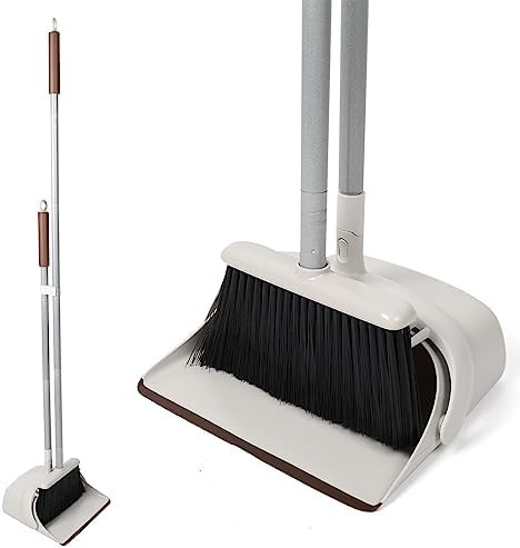 54" Long Handled Broom and Dustpan Set - Perfect Dust Pan and Brush Combo for Efficient Cleaning,... | Amazon (US)