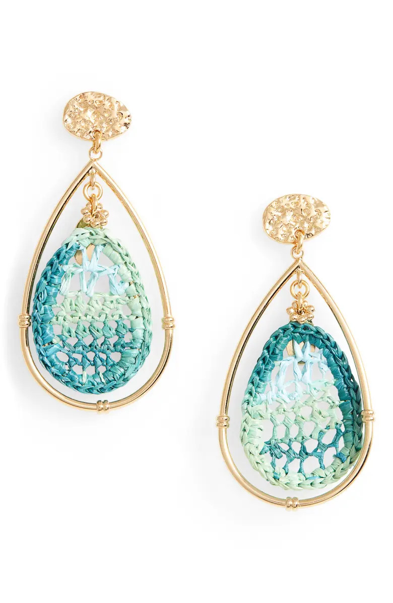 Gas Bijoux Raffia Cage Drop Earrings | Nordstrom | Nordstrom