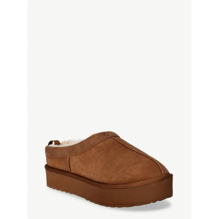 Joyspun Women's Genuine Suede Ultra Short Clog | Walmart (US)
