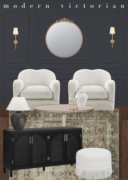 Shop this moody modern Victorian living room design for your home with some trendy accent chairs and a really cool sideboard all from Amazon!  #amazonhome #amazonfinds #furniture #homedecor #livingroom #bedroom

#LTKhome #LTKFind #LTKstyletip