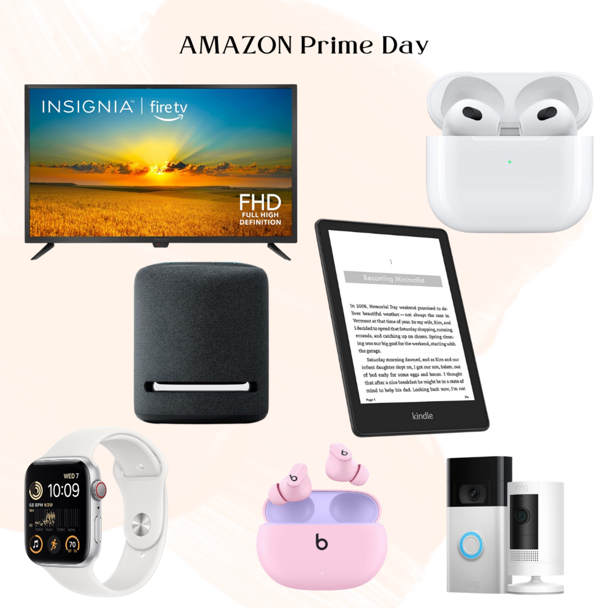 Amazon prime day, electronics, kindle, fire smart tv, ring camera, headphones, apple smart watch, echo 

#LTKxPrimeDay #LTKhome #LTKsalealert