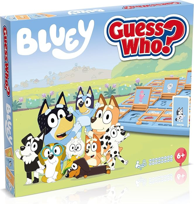 Winning Moves Bluey Guess Who? Classic Guessing Board Game for Families and Bluey Fans great gift for ages 6 plus | Amazon (UK)
