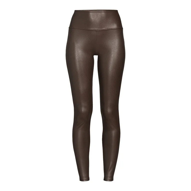Time and Tru Women's Faux Leather Leggings, Sizes S-3XL | Walmart (US)