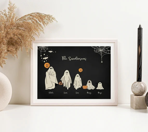 Ghost Family Portrait  Halloween Printable Print  Halloween - Etsy | Etsy (US)