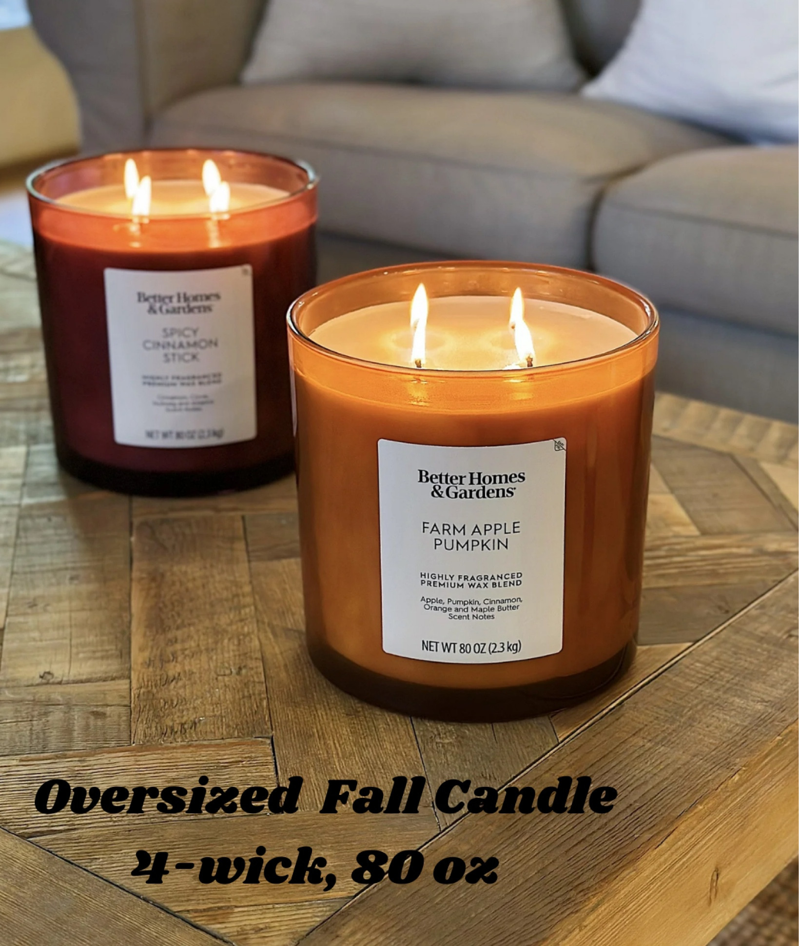Better Homes & Gardens Scented 4-Wick 80oz Large-Oversized Jar Candle

#walmarthome #fallcandle #autumn
#styletips

#LTKfindsunder50 #LTKhome #LTKSeasonal