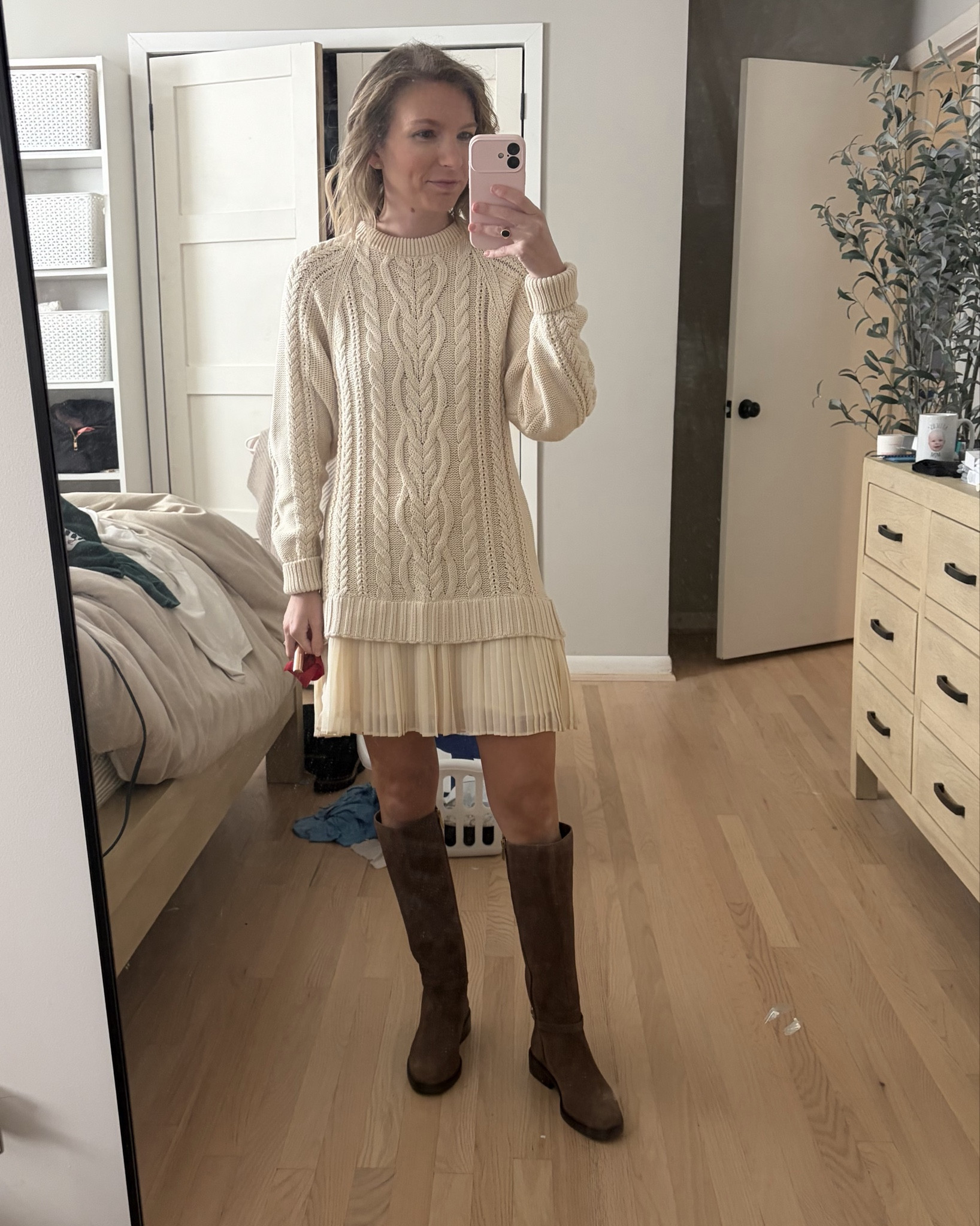 The perfect thanksgiving dress or holiday event dress. Wearing xxs petite. Also finally found boots that come in narrow calf  

#LTKHoliday #LTKStyleTip #LTKmomlife