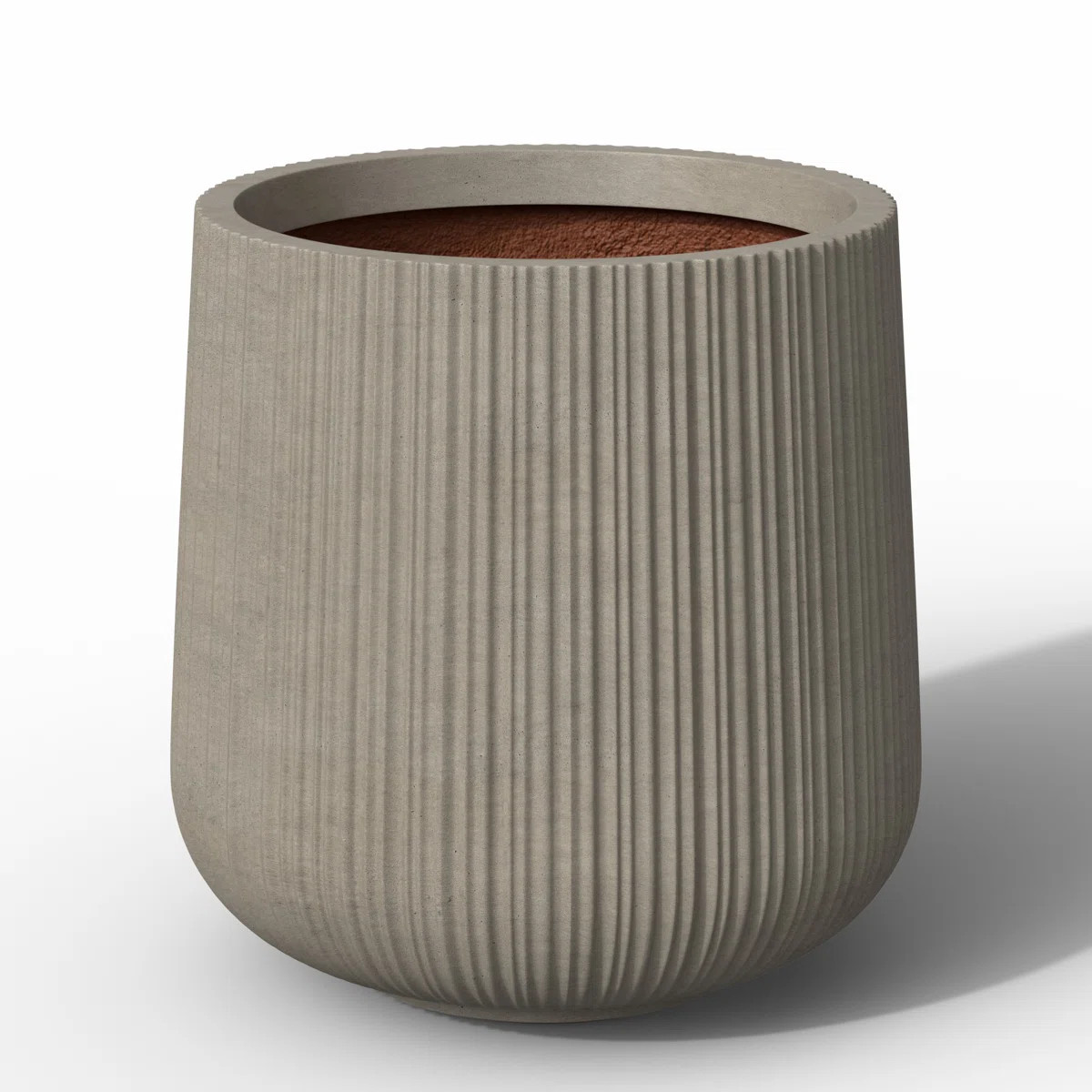 13 In. Medium (Upgraded Interior) Concrete Round Planter / Pot With Drainage Holes | Wayfair North America