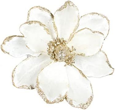 Amazon.com: vctops 10 PCS Glitter Artificial Flower Christmas Tree Wreath DIY Ornaments 6.3 Inch ... | Amazon (US)