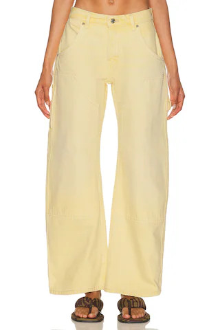 EB Denim Enzo Double Knee Carpenter Jeans in Lemon | FWRD 