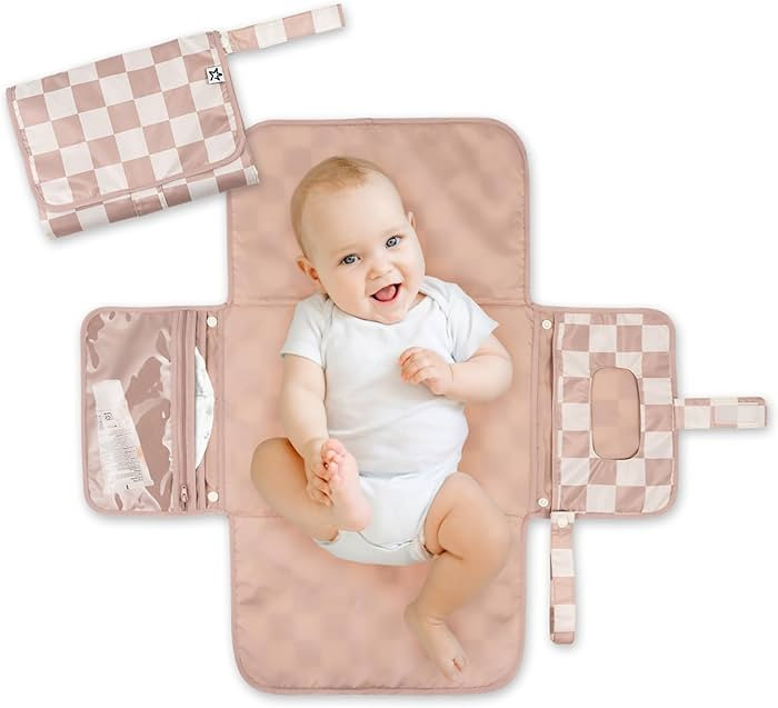 Tiny Twinkle Portable Diaper Changing Pad - Foldable Waterproof Diaper Changing Mat for Travel, B... | Amazon (US)