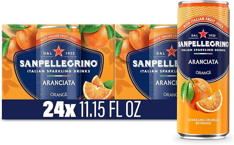 Sanpellegrino Italian Sparkling Drink Aranciata, Sparkling Orange Beverage, 6 Count(Pack of 4) | Amazon (US)