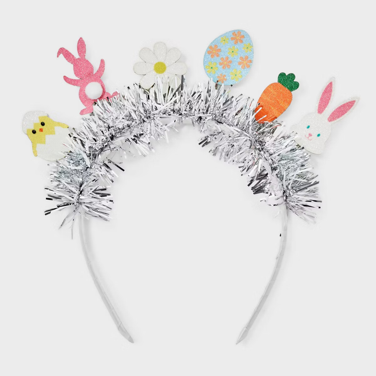 Easter Tinsel with Bunny Carrot Egg Icon Headband - Multicolor | Target