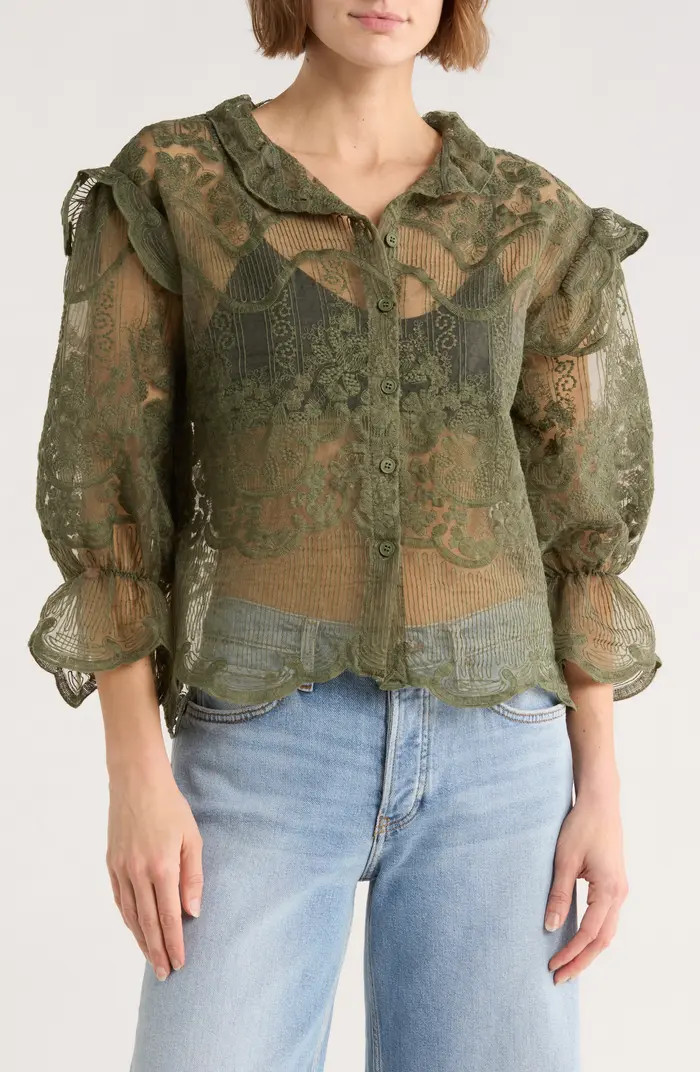 Forgotten Grace Victorian Lace Button-Up Shirt | Nordstromrack | Nordstrom Rack