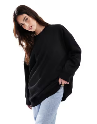 Monki long sleeve oversized sweater in black | ASOS (Global)