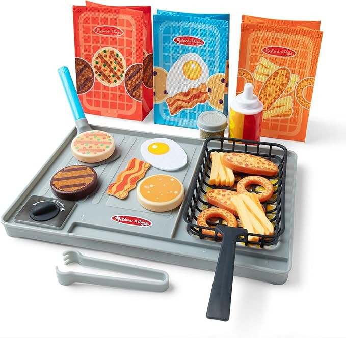 Melissa & Doug Flip & Fry Grill Play Set with Water Wow!® Kids Kitchen Playset with Color Changi... | Amazon (US)