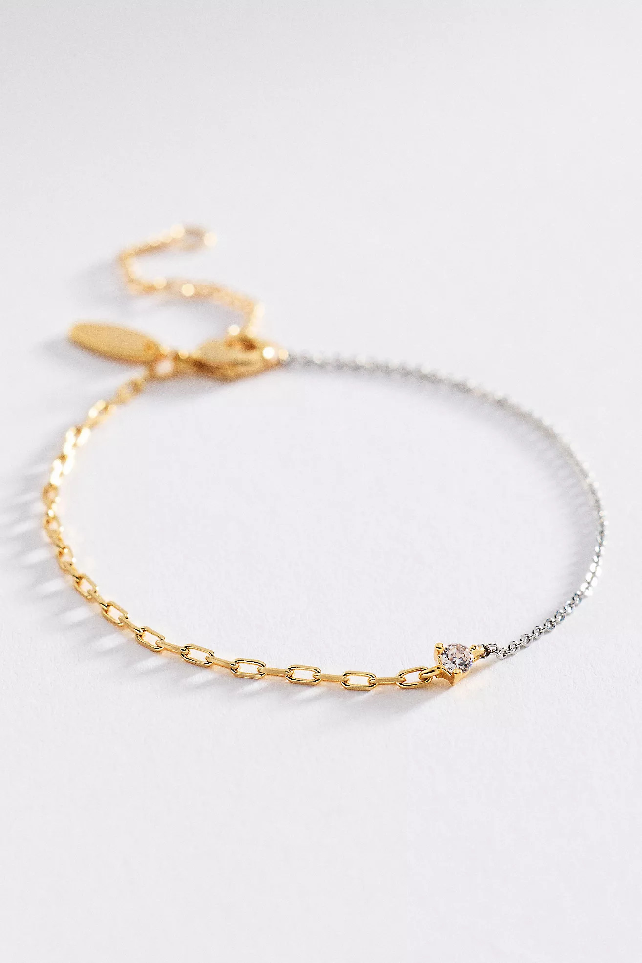 Mixed Metal Stone Bracelet | Anthropologie (US)