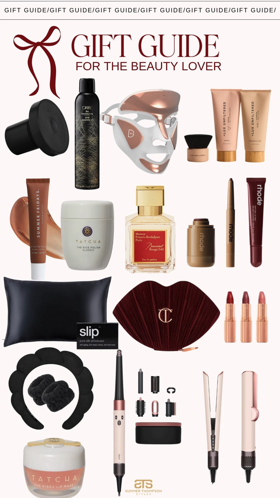 Gift guide for the beauty lover! So many great finds! 

Luxury beauty. Beauty set. Silk pillow case. Skincare. Red light therapy. Beauty. Luxury. Designer. Perfume  

#LTKHoliday #LTKGiftGuide #LTKBeauty