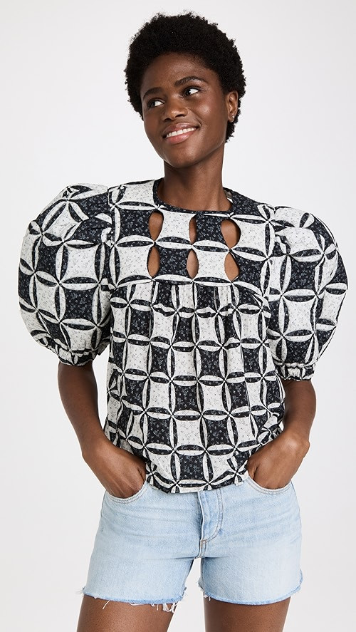 Sea Catalina Puff Sleeve Cut-Out Top | SHOPBOP | Shopbop
