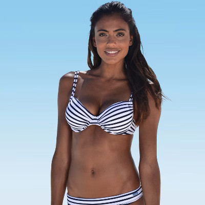 Women's Pattern Underwire Bikini Swimsuit Top Bra Sizing - LASCANA | Target