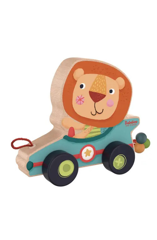 Bababoo and friends® Bababoo Lion Push and Pull Toy in Turquoise at Nordstrom | Nordstrom