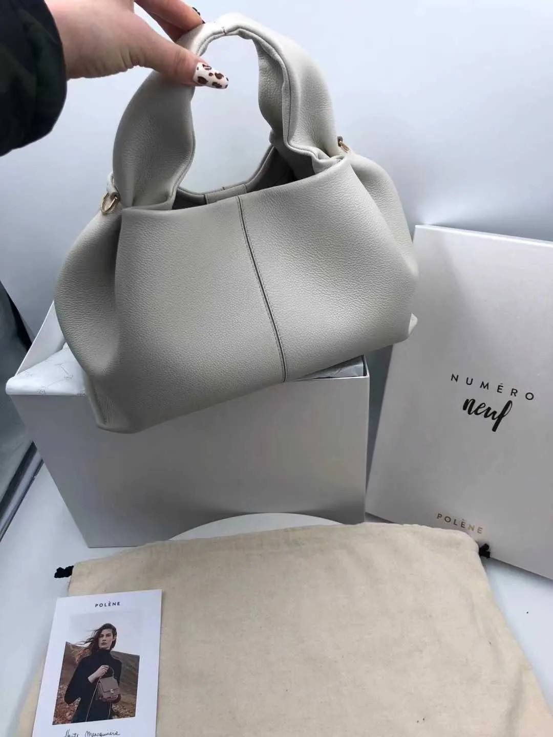 Big Small Polene French Light Luxury Female Handbag Cloud Bag Leather Messenger Portable Women's ... | DHGate