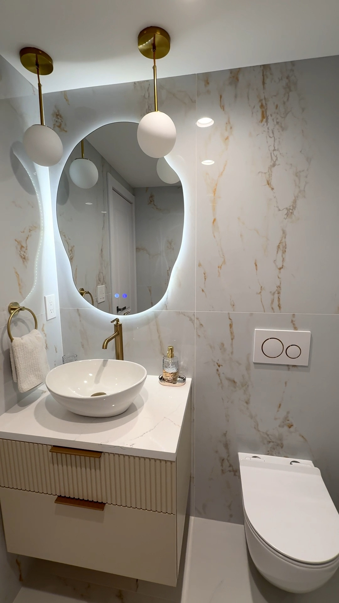 Snow bathroom inspo ❄️
Modern bathroom inspo featuring a floating vanity, LED mirror, wall-hung toilet, and large format tiles.



#LTKSaleAlert #LTKHome #LTKstorytime