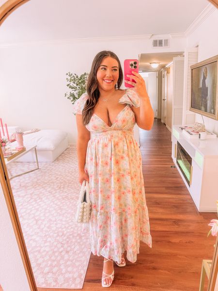 The most stunning wedding guest dress from Lulus for spring! I’m wearing a large and I’m 166lbs, 5’1, 36 DDD!🌷🌿☀️

#LTKwedding #LTKstyletip #LTKmidsize