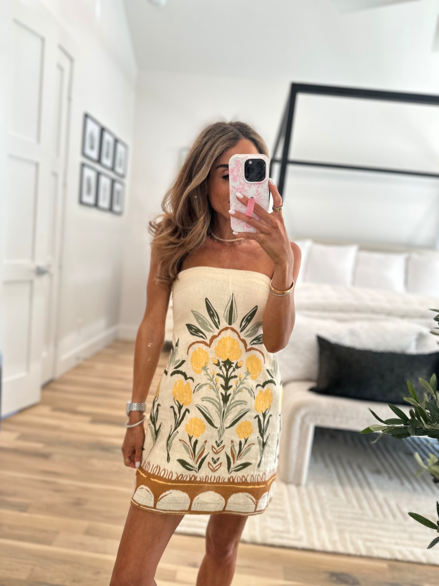 Linen printed strapless romper dress size xxs 
Vacation outfit 

#LTKFindsUnder100 #LTKFindsUnder50 #LTKPetite